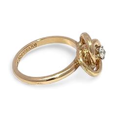Keepsake 14k Yellow Gold Brilliant Cut Diamond VS2 G-H Ring Size 3.5